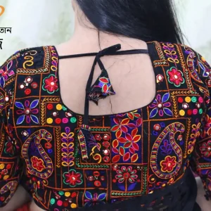গুজরাটি কাতান (কালো)