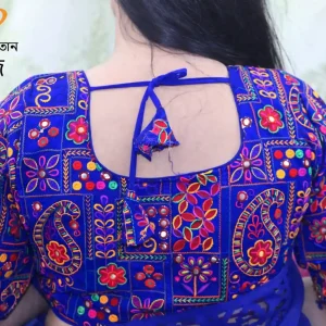 গুজরাটি কাতান (নীল)