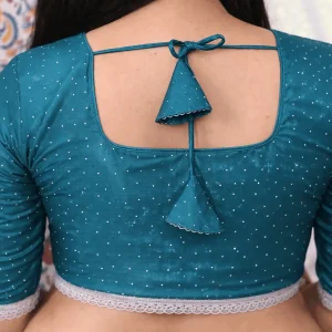 জেমিচুর সিলভার স্টোন ব্লাউজ (সবুজ)
