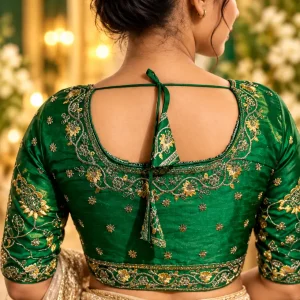 বোম্বে জিগজ্যাগ এম্ব্রয়ডারি (সবুজ)