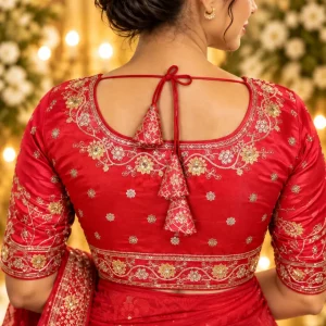 বোম্বে জিগজ্যাগ এম্ব্রয়ডারি (লাল)